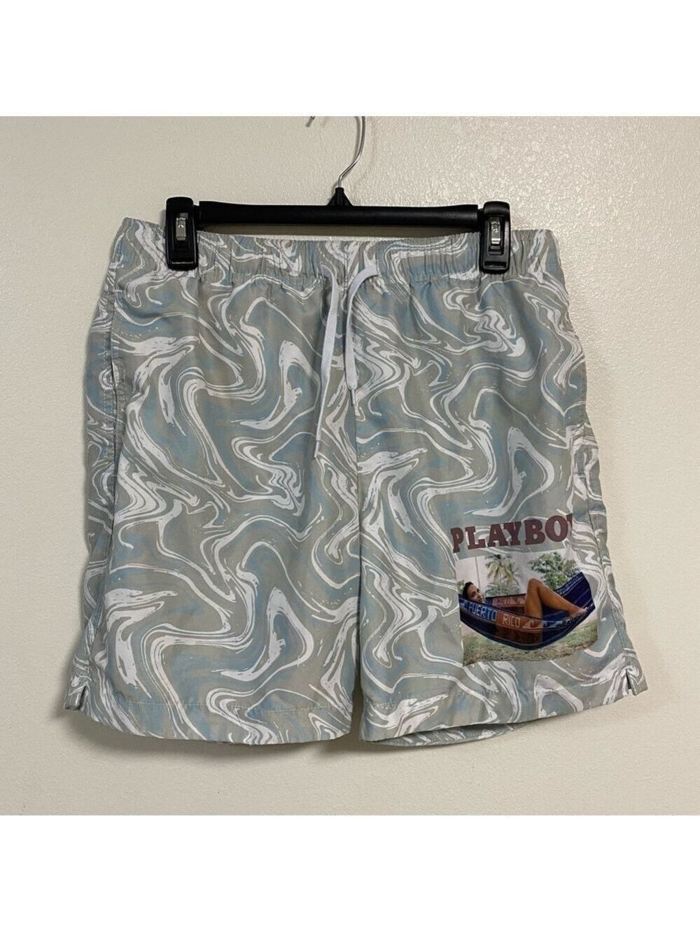 Playboy By PacSun Swim Trunks Men’s Size Medium Marble Swim Short Trunks